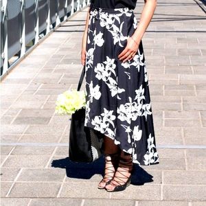 Banana Republic High-Low Floral Skirt